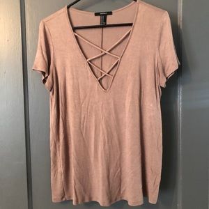 Forever 21 • Deep V Cross Neck Top